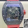 2 73 d4a0abad 7d89 4109 b63c 91fd5e2d45d8 Richard Mille RM055 1:1 Meilleure édition KV Factory V2 Bracelet en fibre de carbone rouge