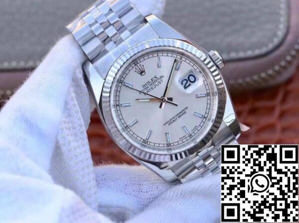 2 74 93dd2518 21bc 401b 9437 3abb388d7250 Rolex Datejust II 36 126334 AR Factory 1:1 Best Edition Swiss ETA3135 Rhodium Dial