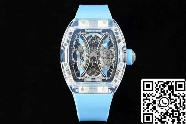 2 74 ffe5da2b c847 444e 8b21 61dbe764a957 Richard Mille RM053-02 Tourbillon 1:1 Meilleure édition RM Factory Bracelet en caoutchouc bleu