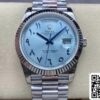 2 75 Rolex Day Date M228236 1:1 Najboljša izdaja GM Factory V2 Middle Eastern Blue Dial