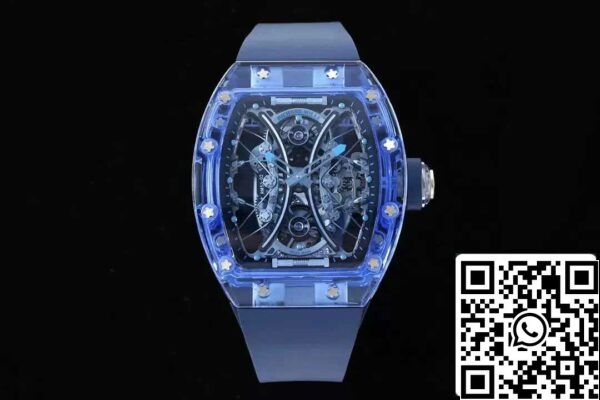 2 76 12e96c4c be63 4c98 ae69 fb5308f9f659 Richard Mille RM053-02 Tourbillon 1:1 Best Edition RM Factory Blue Skeleton Dial