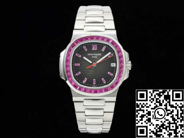 2 77 9f7779c6 90c3 4f0e 9069 6e1a7868888a Patek Philippe Nautilus 5711 1:1 Best Edition GR Factory z czarną tarczą wysadzaną diamentami