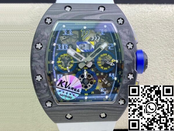 2 80 0C24D7E3 7AE3 42B7 B83F 2B3629951077 Richard Mille RM-011 1:1 베스트 에디션 KV Factory V2 카본 파이버 카모 스트랩