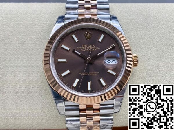 2 82 Rolex Datejust M126331-0002 1:1 Best Edition VS Factory Quadrante marrone