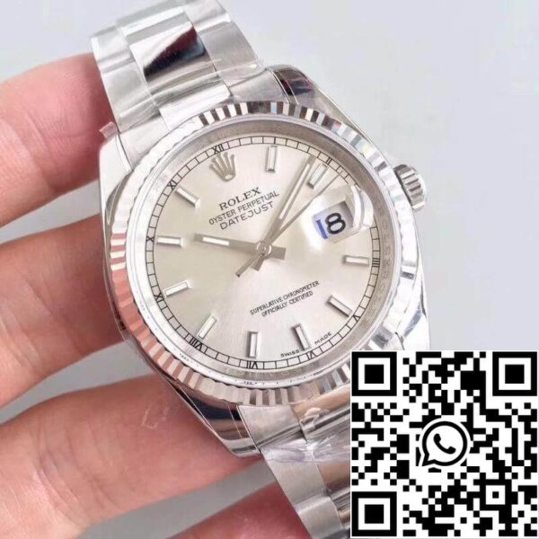 2 82 db2cd481 fee5 4d12 aa54 39aee21149b5 Rolex Datejust II 36mm 126334 AR Фабрика 1:1 Най-доброто издание швейцарски ETA3135 сребърен циферблат