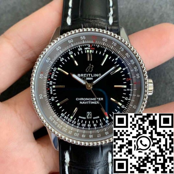 2 85 6d365c3a f9ed 4a9c 8848 0cf70a14821a Breitling Navitimer 1 1:1 Beste Editie V7 Fabriek Zwarte Wijzerplaat