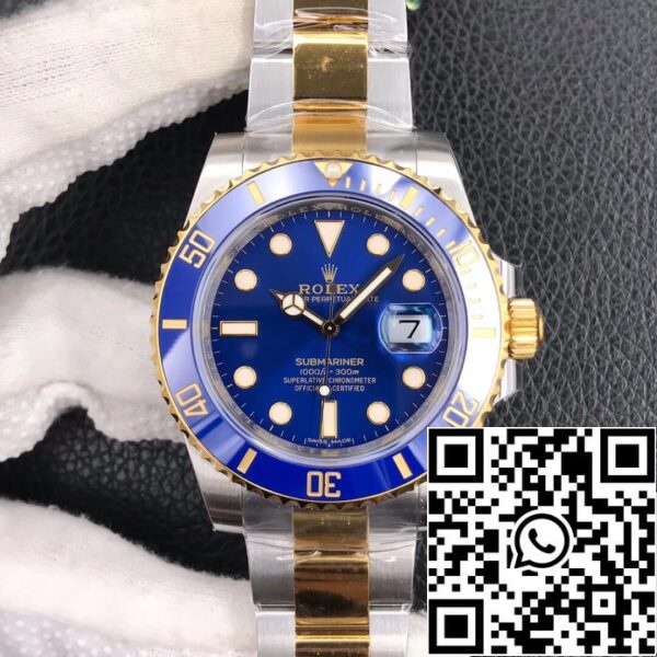 2 86 Rolex Submariner 116613LB-97203 40mm 3135 liikkeen VS Factory Blue Dial Musta Soittaa