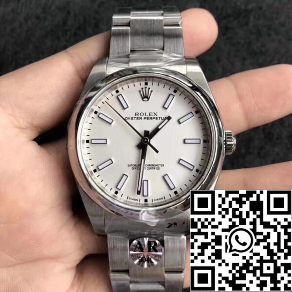 2 86 ef00c6a1 46ab 4081 9e00 d9bb976dd186 Rolex Oyster Perpetual 114300 39MM AR Factory 1:1 Best Edition Cadran blanc