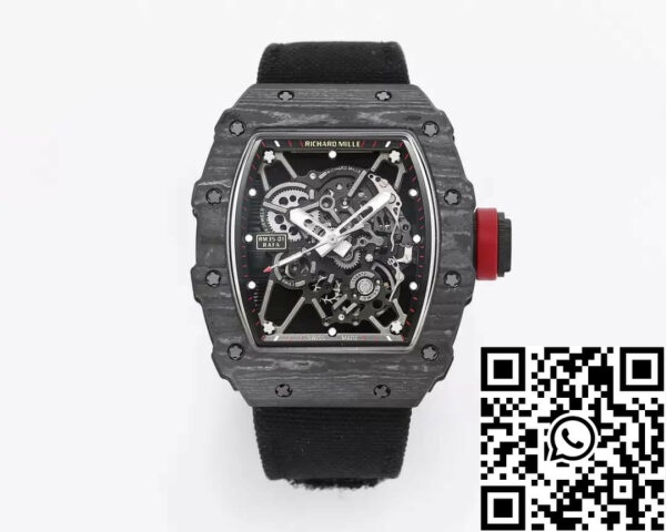 2 87 54973494 dac8 4a8a 8f72 c400eb6c8243 Richard Mille RM35-01 1:1 Best Edition BBR Factory Black Carbon Fiber Case