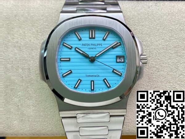 2 88 Patek Philippe Nautilus 5711/1A-018 170º Aniversário 1:1 Melhor Edição PPF Fábrica Mostrador Azul Tiffany