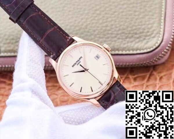 2 89 36cbdca3 243e 4063 8f53 18e07ee7349f Patek Philippe Calatrava 5227R-001 ZF Factory 1:1 Best Edition Caixa em ouro rosa 18K Swiss Cal.324 SC