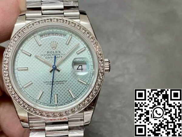 2 8 63e2c0d5 40f7 465a 9cad 8a345b38df9d Rolex Day Date 228236 1:1 Best Edition GM Factory V2 vastapaino versio Blue Dial