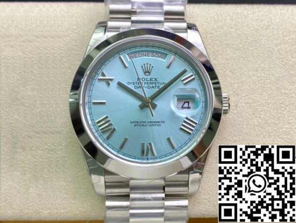 2 9 Rolex Day Date M228206-0044 1:1 Best Edition EW Factory Ice Blue Dial