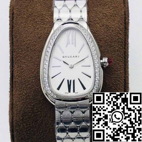 2 91 e3dbcf11 4875 48af a838 2a71c94cfdfa Bvlgari Serpenti 103361 1:1 Best Edition BV Factory Ezüst fehér számlap Ezüst fehér számlap