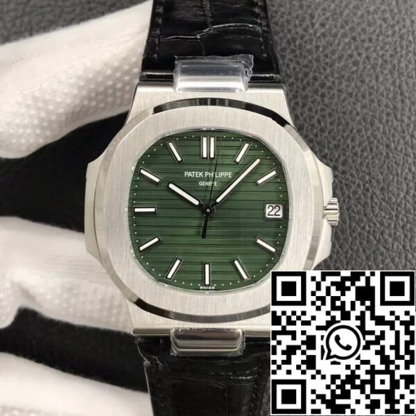 2 94 Patek Philippe Nautilus 5711/1A-014 1:1 Best Edition 3K Factory Oliivinvihreä kellotaulu