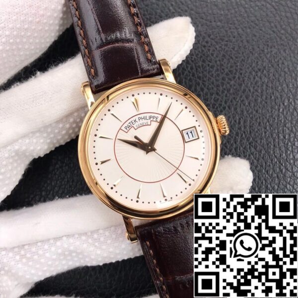 2 94 f90251ea 8268 4778 9e61 b51bb6d720d3 Patek Philippe Calatrava 5153J-001 1:1 Best Edition ZF Factory Weißes Zifferblatt Rose Gold