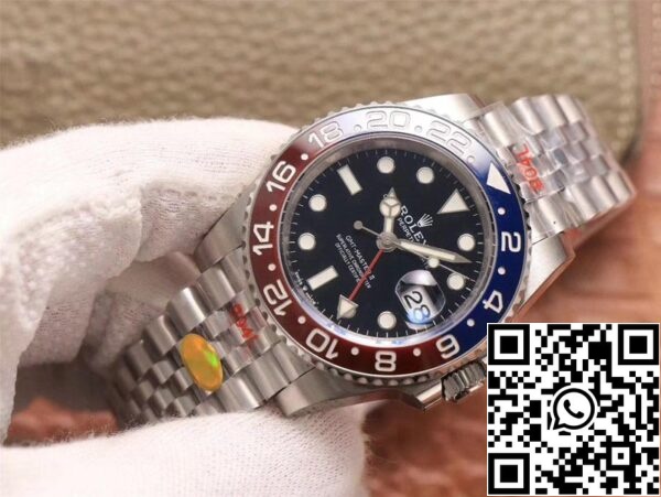 2 95 91b3839a a4e5 4d12 a8d8 8fa43aea6735 Rolex GMT Master II 126710BLRO-0001 1:1 Best Edition Noob Factory Musta Dial Sveitsin ETA3285