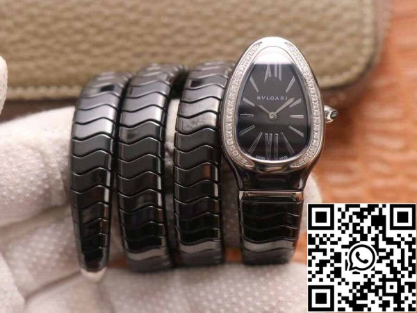 2 96 cc42d810 3803 48ea b956 b3ce35c446cf Bvlgari Serpenti 1:1 Best Edition BV Factory Керамический бриллиантовый безель