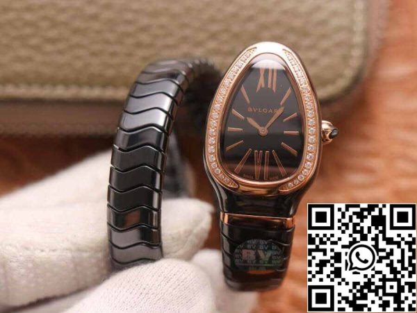 2 97 e89c4dc6 5d5e 4ce6 be3e 2cb9f18baac6 Bvlgari Serpenti 102532 1:1 Best Edition BV Factory gyémánt fekete számlapja