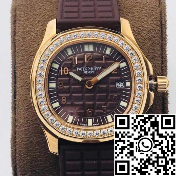 2 99 d81f2778 4e5c 489f ac9d f12f3b1d17d9 Patek Philippe Aquanaut 5067A Mechanizm kwarcowy 1:1 Best Edition PPF Factory Różowe złoto Brązowa tarcza