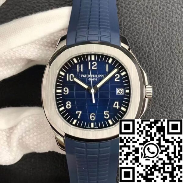 2 9 3809edb7 314f 4c12 bcae 269bba914766 Patek Philippe Aquanaut 5168G-001 1:1 Best Edition 3K Factory V2 versio Blue Dial Sininen kellotaulu