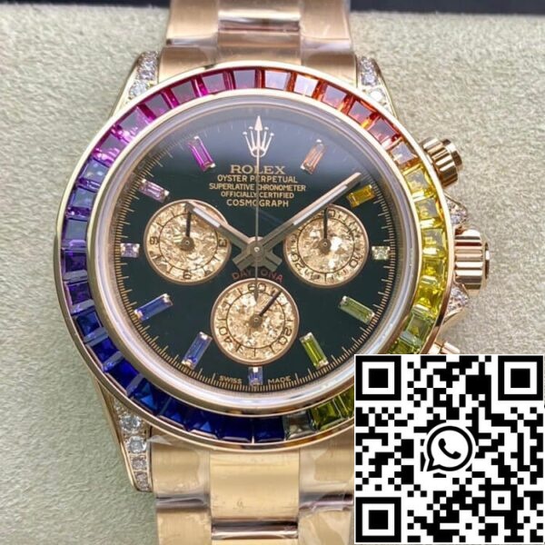 2 9 676994f7 b249 424d 9726 d07256de8fd7 Rolex Daytona 116595 RBOW 1:1 Best Edition TW Factory Rózsaarany fekete számlapja