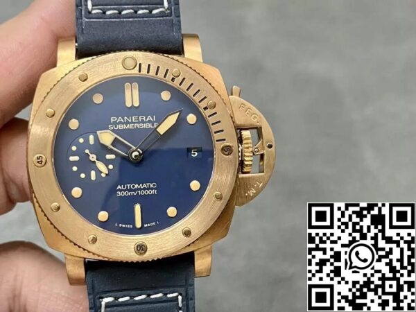 2 9 c1210d02 fdf6 41e0 8a88 ff91b89cc888 Panerai Submersible PAM01074 1:1 Best Edition VS Factory kék számlap