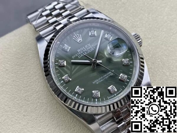 3 10 Rolex Datejust M126234-0055 36MM 1:1 Migliore Edizione Quadrante Verde Fabbrica Pulito