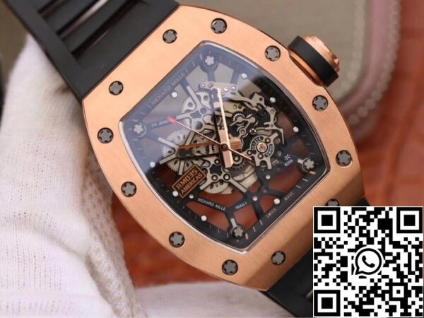 3 105 0b70776c fce2 4c7d a059 12f3a0d64412 Richard Mille RM035 Americas KV Factory 1:1 Best Edition Rose Gold Black Strap