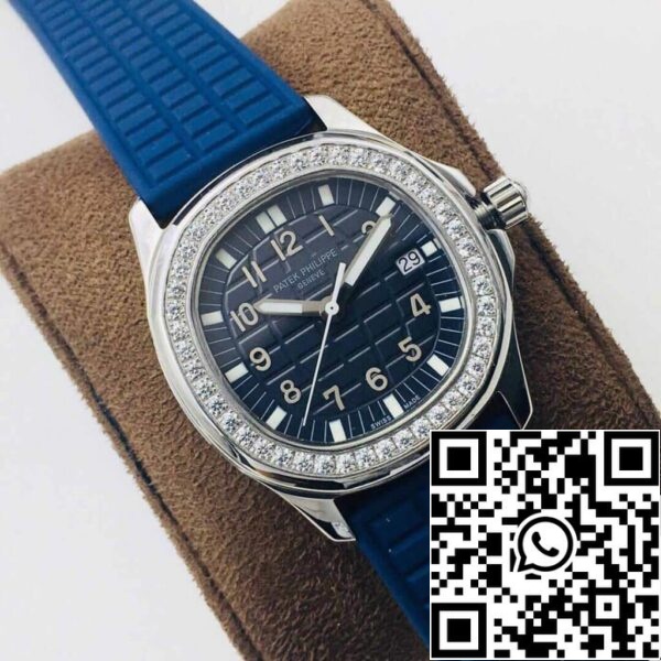 3 107 Patek Philippe Aquanaut 5067A-025 Mechanizm kwarcowy 1:1 Best Edition PPF Factory Niebieska tarcza