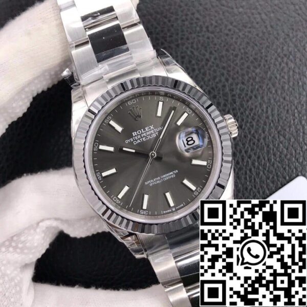 3 10 390513f9 ee2e 479d ba7d 290163e9db39 Rolex Datejust M126334-0013 41mm Oyster hihna VS Factory Grey Dial