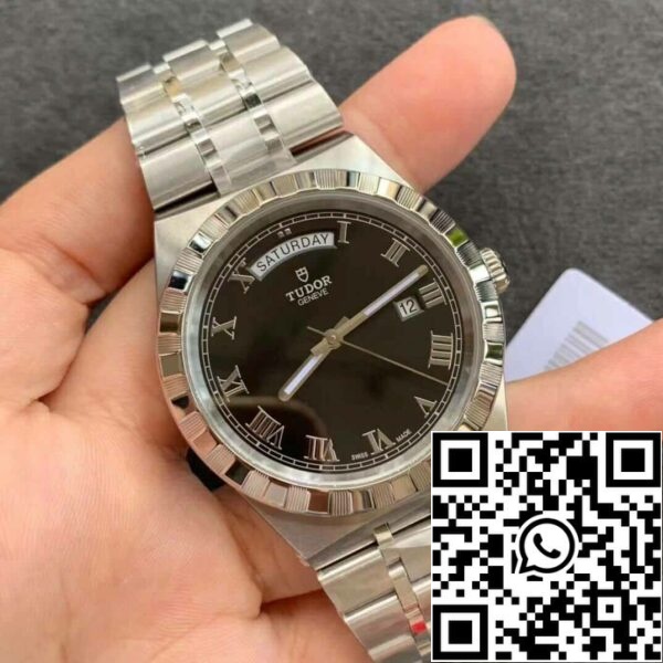 3 10 598105be fed6 4827 9a1c c9b90f5dbd94 Replica Tudor Royal M28600-0003 Day Date V7 Factory Quadrante Nero