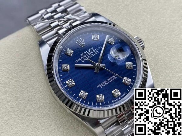 3 11 Rolex Datejust M126234-0057 36MM 1:1 Best Edition чистый заводской синий циферблат