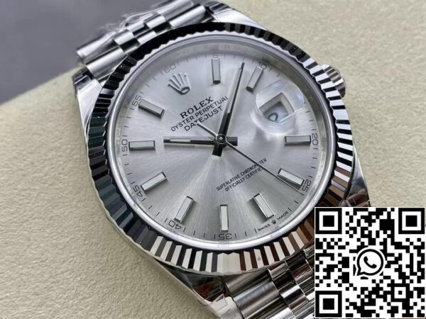 3 110 Rolex Datejust M126334-0004 1:1 Beste Editie VS Fabriek Zilveren Wijzerplaat