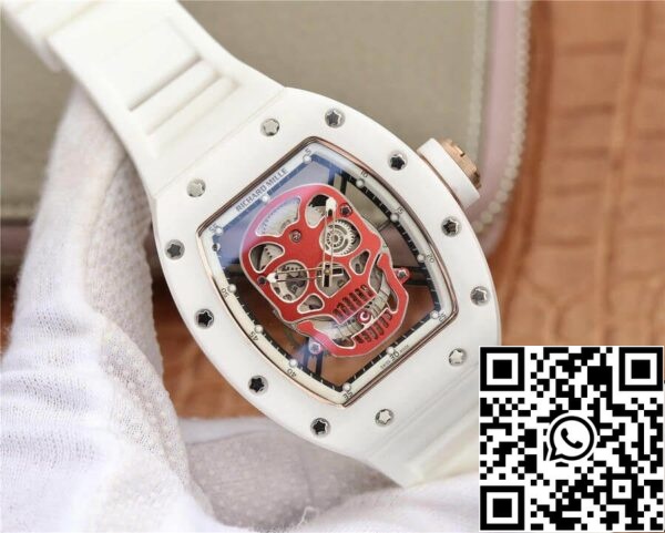 3 110 b903267d 2508 44f0 a13a 1f684f9c887e Richard Mille RM52-01 1:1 Meilleure édition KV Factory Céramique blanche