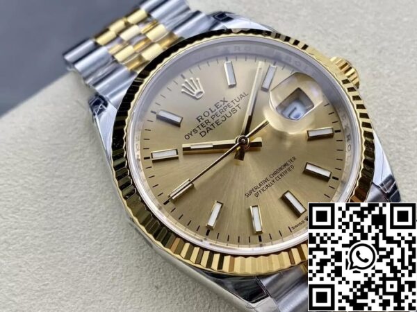 3 113 Rolex Datejust M126233-0015 1:1 Beste Editie VS Fabriek Champagne Wijzerplaat