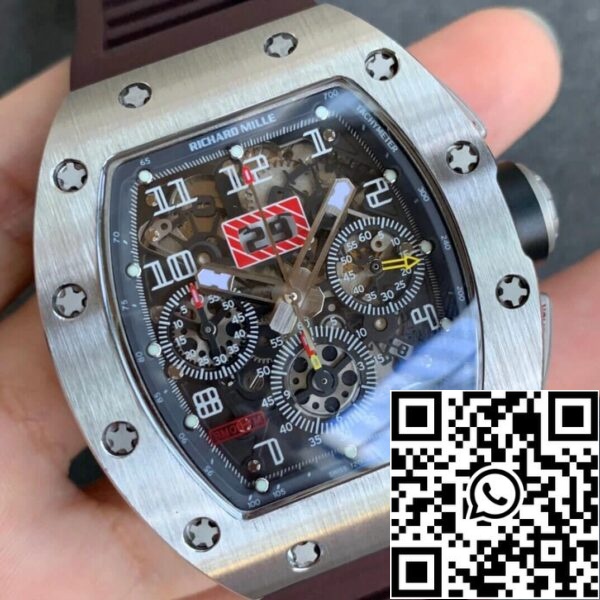 3 116 10defdbd 63c9 40e2 844a 7f6954b8af3b Richard Mille RM11 1:1 Best Edition KV Fabriek Titanium Bruin Bandje