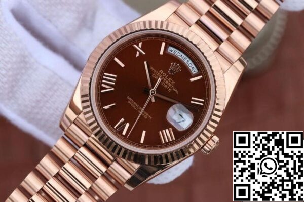 3 119 Rolex Day-Date 40mm 228235 EW Factory 1:1 Best Edition Swiss ETA3255 Esfera Marrón