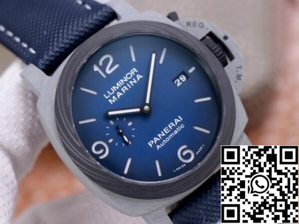 3 11 2ce283a1 e13d 4ab2 bb6a e7e2f90bf939 Panerai Luminor PAM1663 1:1 Best Edition VS Factory Quadrante Blu Fumé