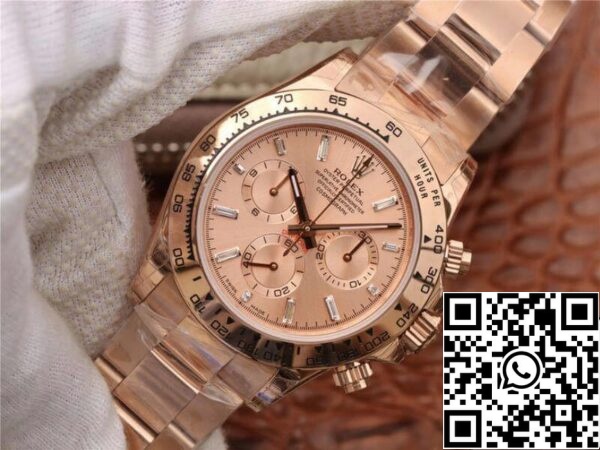 3 120 Rolex Daytona Cosmograph 116508 JH Factory 1:1 Paras painos Sveitsin ETA4130 Rose Gold Dial