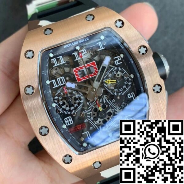 3 121 4f2bea78 2875 480a 8c39 3ee226e32da8 Richard Mille RM11 1:1 Best Edition KV Factory Rózsaarany Camouflage szíj