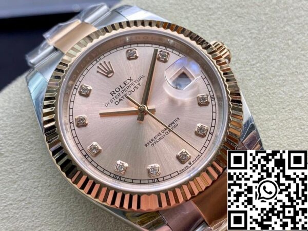 3 123 Rolex Datejust M126331-0007 41MM 1:1 Best Edition EW Factory V3 rózsaszín számlap