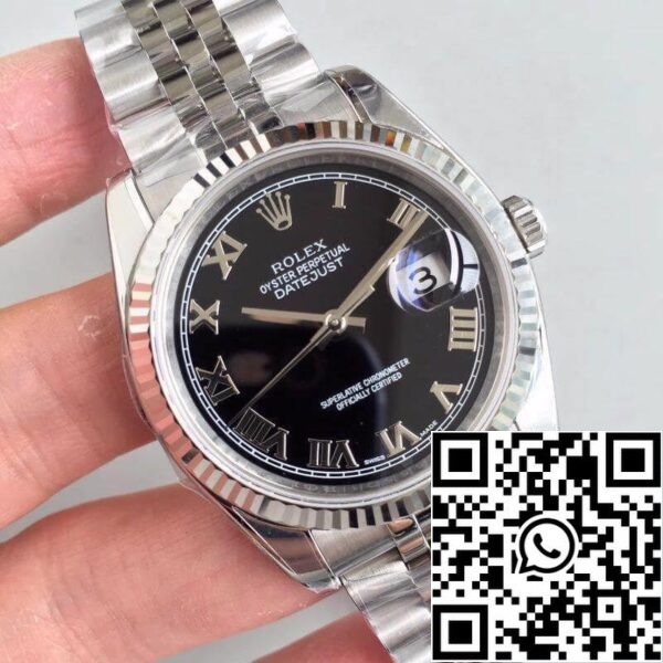 3 123 dd4497ac 826e 4970 a5d2 daf834746e1f Rolex Datejust 116334 EW Factory 1:1 Best Edition Swiss ETA2836 Black Dial Roman Marker