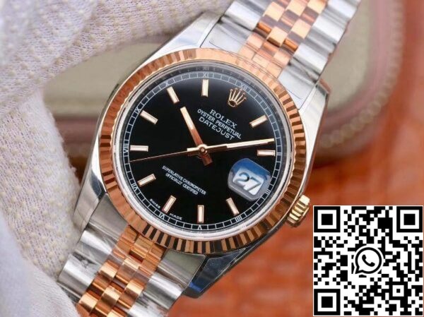 3 125 bb789634 e32c 4ece 82e0 5207525075f6 Rolex Datejust 36MM 126201 AR Fabriek 1:1 Beste Editie Zwitserse ETA3135 Zwarte Wijzerplaat