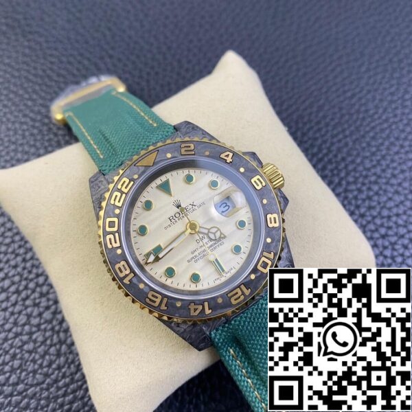 3 129 5b58bec7 4233 4cf0 8375 173e57425e4b Rolex GMT-MASTER II Diw 1:1 Най-добро издание Зелена текстилна каишка