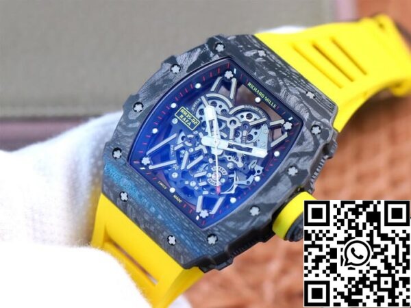 3 12 d391f94b 31fc 49bf bfc1 ae432d189248 Richard Mille RM35-02 1:1 Best Edition ZF Factory Bracelete em borracha amarela