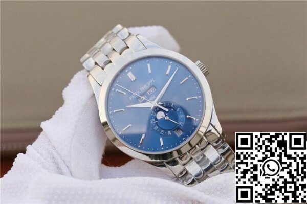 3 130 Patek Philippe Complications 5396/1G-001 1:1 Best Edition KM Factory Oro bianco Quadrante blu