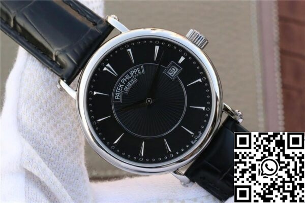 3 136 Patek Philippe Calatrava 5153G-001 1:1 Best Edition ZF Factory Черный циферблат