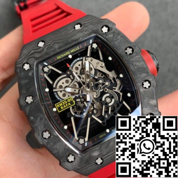 3 137 4c4fedaa 92b6 423f bb25 5073649f7d8e Richard Mille RM35-01 1:1 Best Edition KV Factory Червена каишка