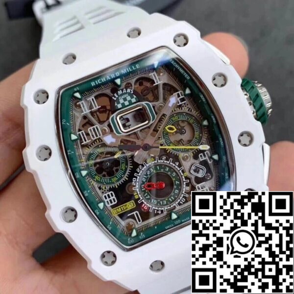 3 139 48524ff6 e548 44c1 9b7a fec2df58f508 Richard Mille RM011-03 1:1 Best Edition KV Factory White Strap